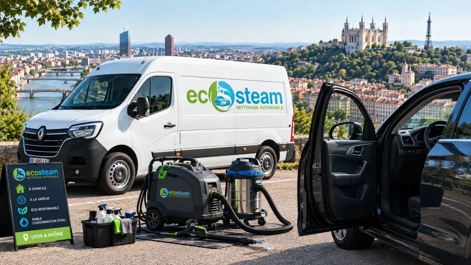 Nettoyage flotte B2B entreprise Lyon par EcoSteam Services